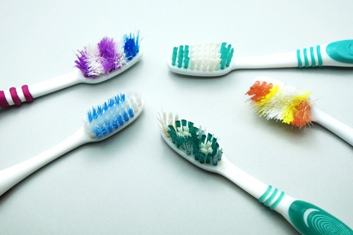 worn toothbrush